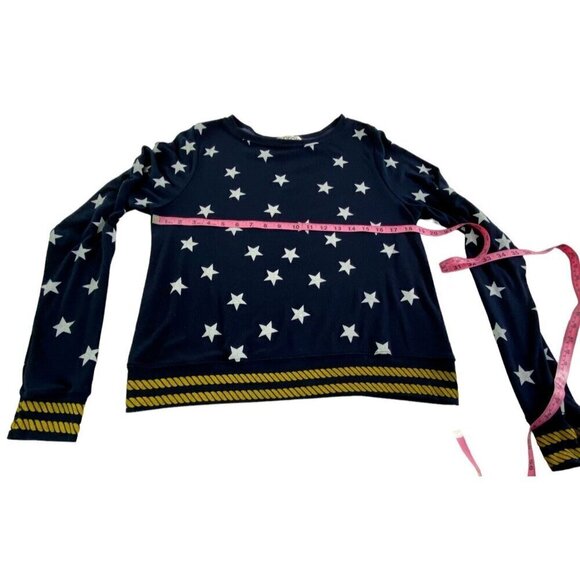 WILDFOX Stars Sailor Rope Nautical Pullover Long Sleeve Top Blue S 22-12 - Picture 8 of 15